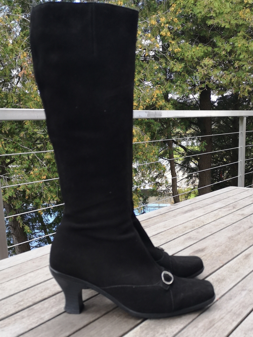 La Canadienne tall suede heeled boots